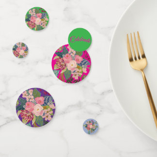 Posh Pink Roses Confetti