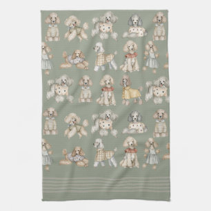 Posh Poodle Doodle Dog Tea Towel