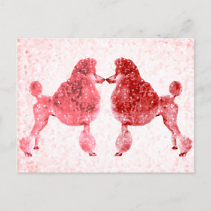 Posh Poodle Love Valentine's Postcard