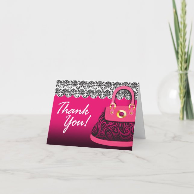Posh Purse Thank You Note Card (Front)