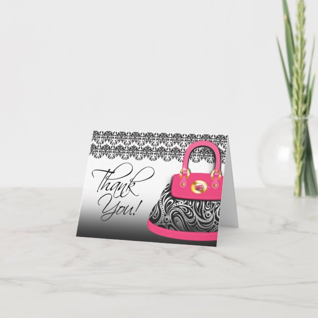 Posh Purse Thank You Note Card (Front)