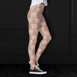 Posh Tree Pattern | Glam Rose Gold Blush Christmas Leggings<br><div class="desc">Tis the season for joyful wearable art! Glamourous faux metallic copper and stunning rose gold palette patterned holiday fashion attire. This fun festive design features a whimsical sparkly Christmas trees with a frisky paint splatter enhanced with faux metallic glitter along with a matching low profile solid background. For other colours...</div>