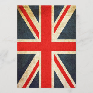 Posh Union Jack Custom Invitation (Vertical)