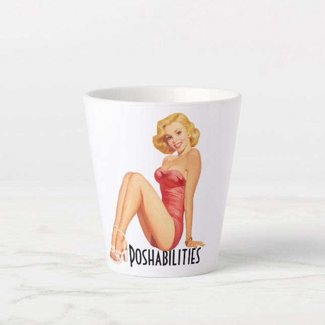 Poshmark Retro Latte Mug - Poshabilities (Front)