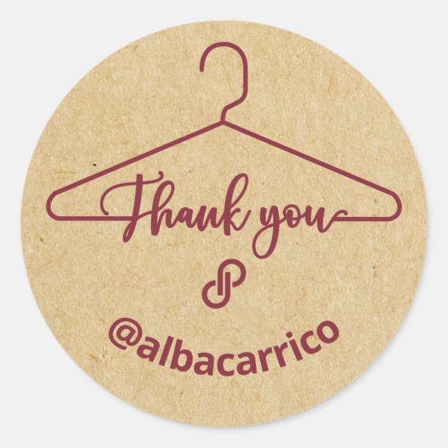 Poshmark Thank You Classic Round Sticker (Front)