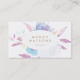 Posie Pastel Floral Business Card