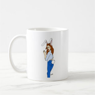 posing bunnygirl coffee mug