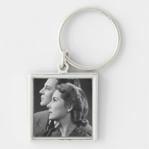 Posing Couple Key Ring