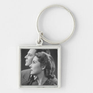 Posing Couple Key Ring
