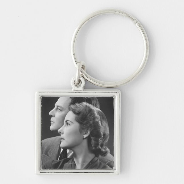 Posing Couple Key Ring (Front)