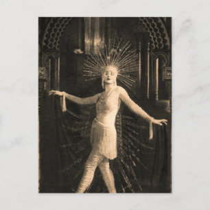 Posing With Starburst Hat Postcard