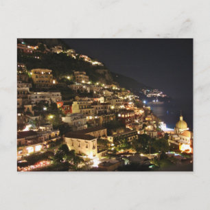 Positano at Night Postcard