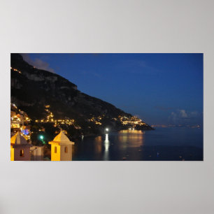 Positano at Night - Towers II - Photographic Print