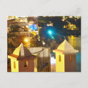 Positano at Night - Towers II Postcard