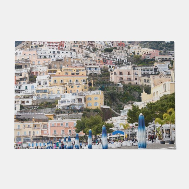 Positano Beach Umbrellas Dream #1 #travel #wall  Doormat (Front)