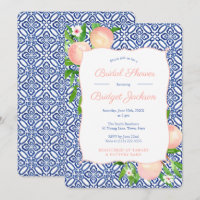 Positano Blue Tiles Garden Peaches Bridal Shower I