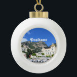 Positano Ceramic Ball Christmas Ornament<br><div class="desc">The heart of Positano Italy on the Amalfi Coast.</div>