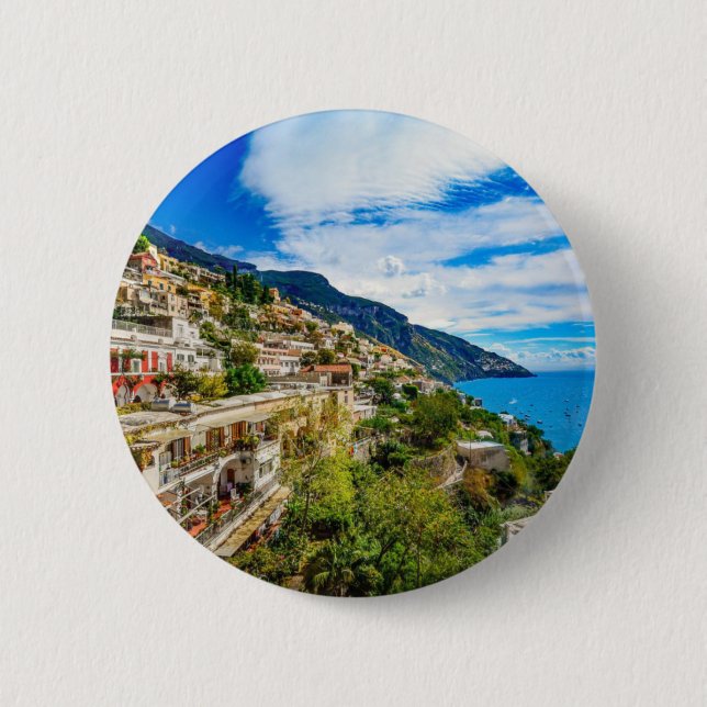 Positano Coast 6 Cm Round Badge (Front)