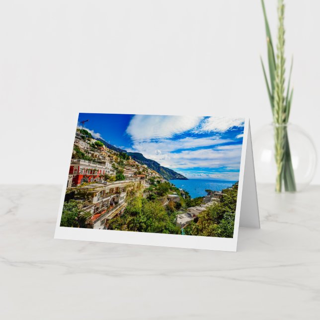 Positano Coast Foil Greeting Card (Front)