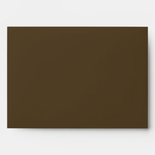 Positano Deep Brown Ivory Wedding Return Address Envelope
