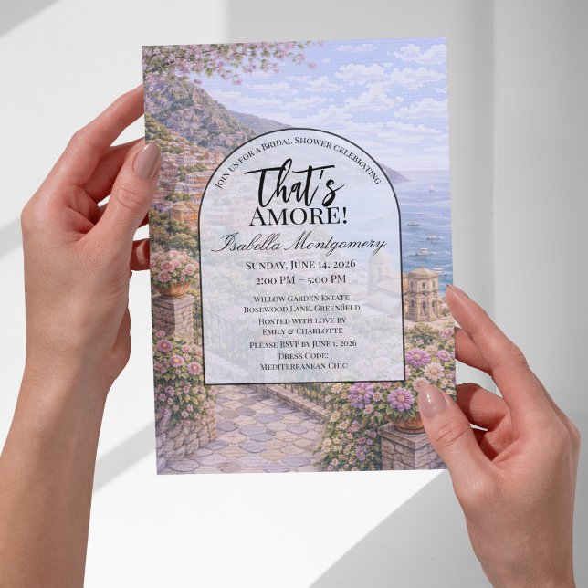 Positano Italian Themed Bridal Shower Invitation (Positano Italian Themed Bridal Shower Invitations
)