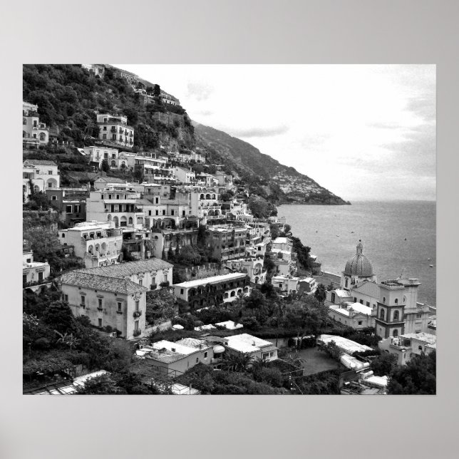 Positano, Italy - Photograph Print - B&W (Front)