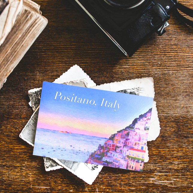 Positano, Italy Sunset Postcard (Creator Uploaded)