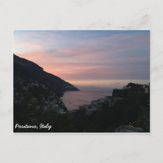 Positano, Italy Sunset Postcard