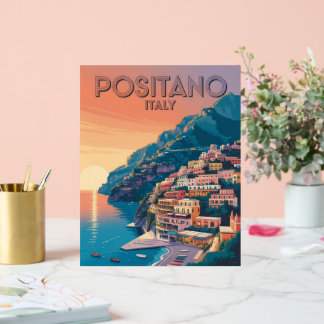 Positano Italy Vintage Travel Acrylic Sign