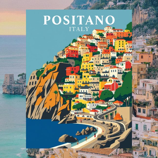 Positano, Italy Vintage Travel Postcard (Positano, Italy Vintage Travel Postcard
)