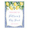 Positano Lemons Blue Pattern Tiles Shower Welcome