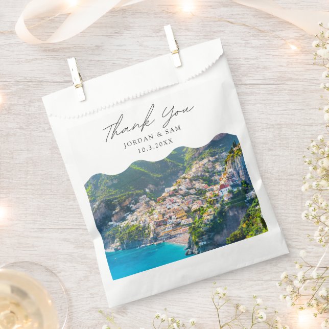 Positano Photo Amalfi Coast Wedding  Favour Bags (Clipped)