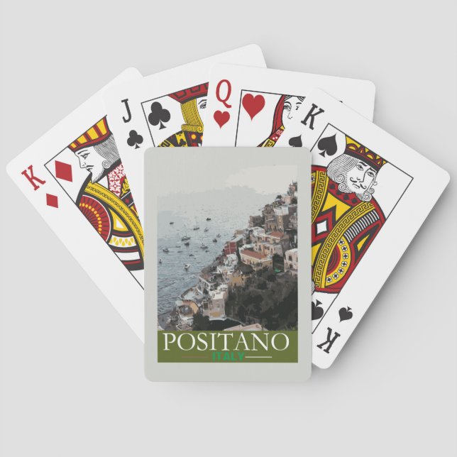 Positano tourist Poster Playing Cards (Back)