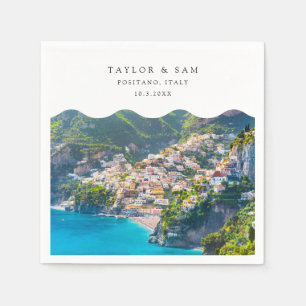 Positano Wedding Amalfi Coast Photo Napkins