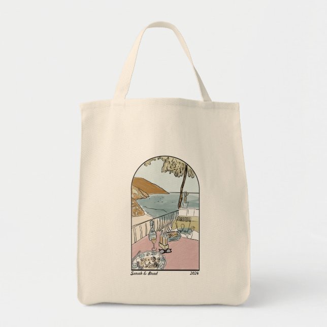 Positano Wedding welcome bags. Wedding Favours. Tote Bag (Front)
