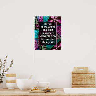 Positive Affirmation for Anger Management Stress  Poster
