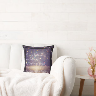 Positive Affirmation Glitter Purple/Gold Cushion