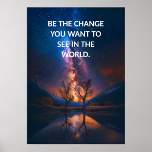 Positive Affirmation Humble Hope Quote Poster