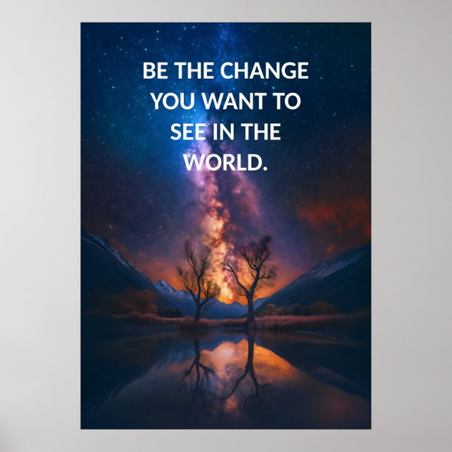 Positive Affirmation Humble Hope Quote Poster (Front)