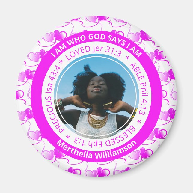 Positive Affirmation I AM Christian Magnet (Front)