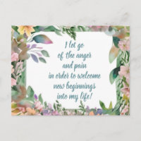 Positive Affirmation Letting Go Of Pain And Anger