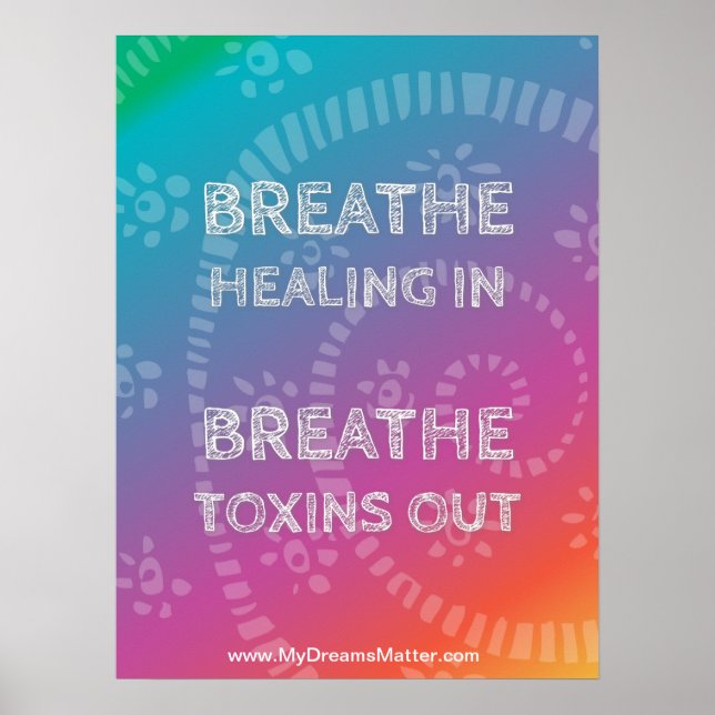 Positive Affirmation Manifest Perfect Body Health Poster (Front)