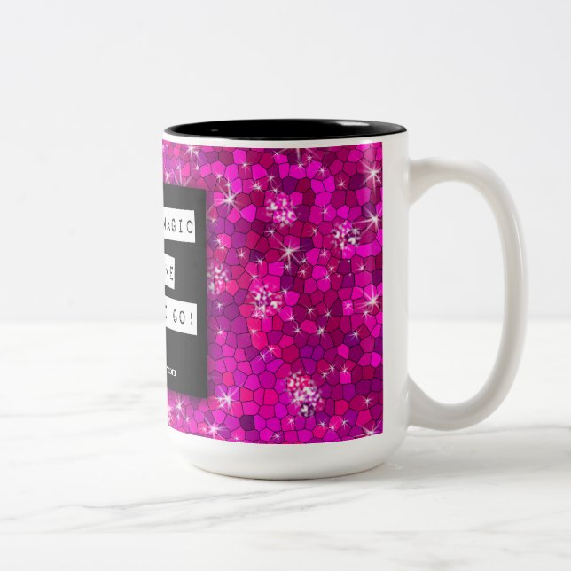 Positive Affirmation Miracles Magic Inspirational Two-Tone Coffee Mug (Right)