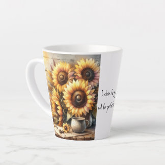 Positive affirmation Sunflowers Watercolor Art Latte Mug