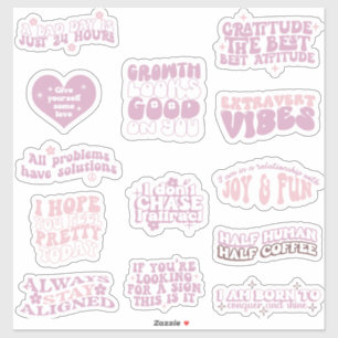 positive affirmation trendy aesthetic retro