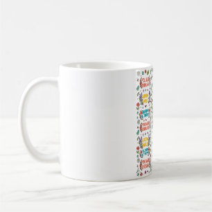 Positive Affirmation Typography Pattern Coffee Mug