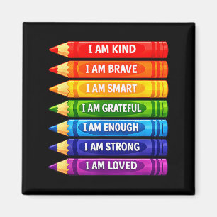 Positive affirmations crayons for kids magnet