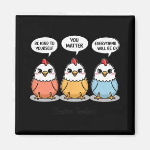 Positive Affirmations Cute Cartoon Chicken Tenders Magnet