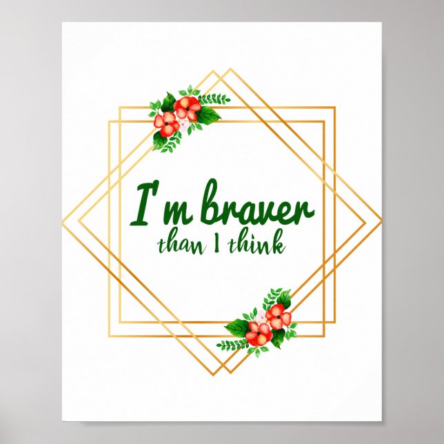 positive affirmations for life poster (Front)