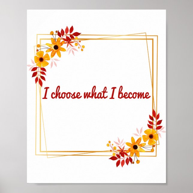 positive affirmations for motivation poster (Front)